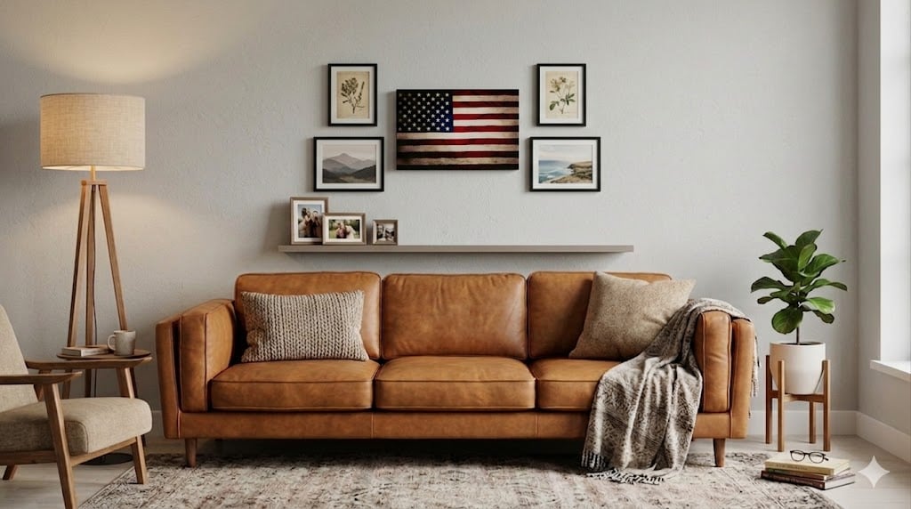 American Flag wall safe